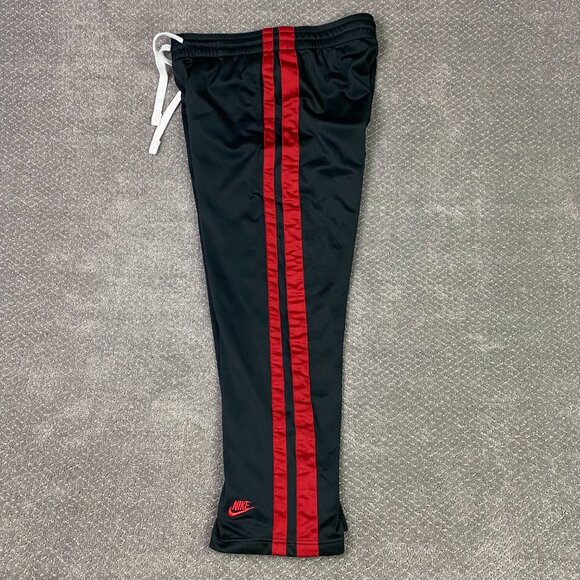 Vintage Y2K Nike Track Pants Mens Medium Black Red Sweatpants Gym Running Tricot - Picture 7 of 14